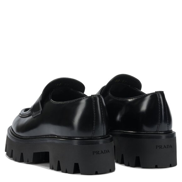 Prada Brushed Leather Loafers IT 39 Women - Picture 4 of 5